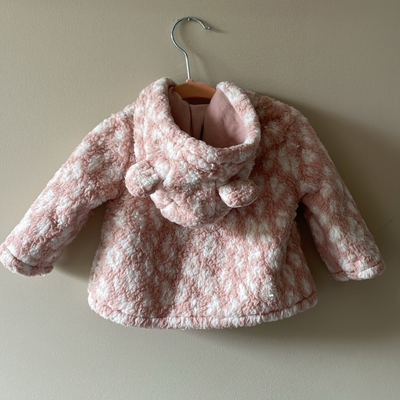 BABY CARTER’S Bear Hood Pink Cheetah Hoodie 6 Months - Picture 5 of 6